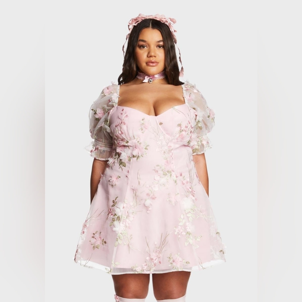 Sugar Thrillz Pink Floral Mini Dress